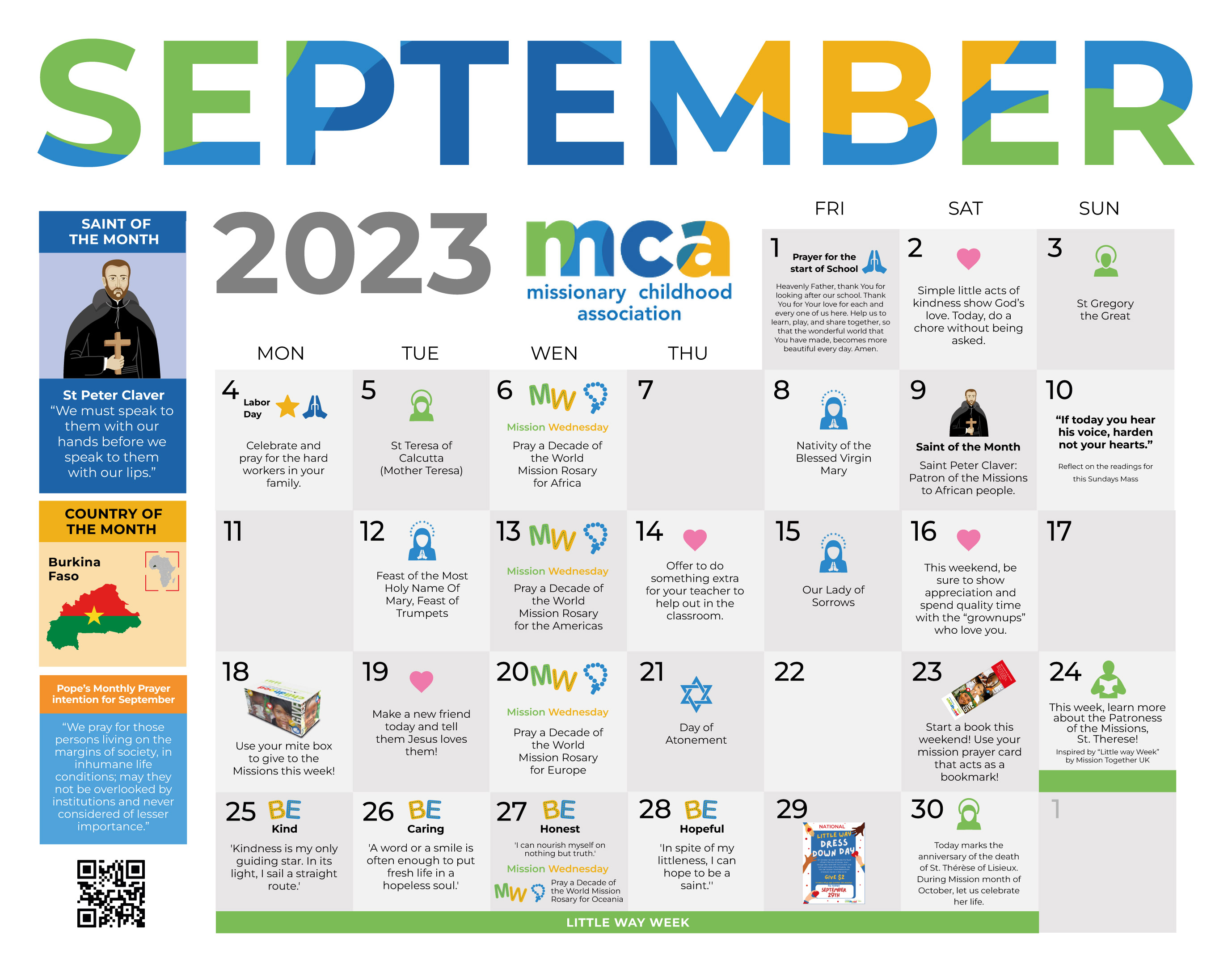 MCA Calendar of the Month