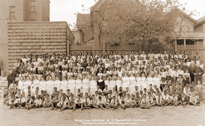 St. Benedict the Moor Boarding School, Students and Staff, 1935.